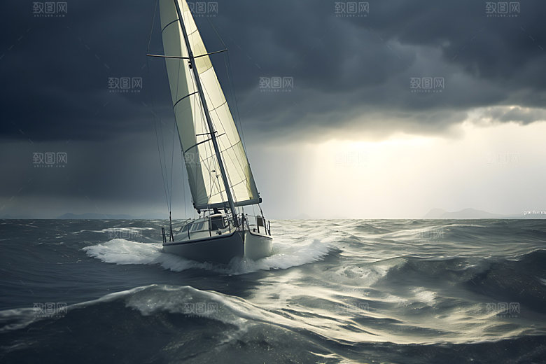 帆船高清乘风破浪素材