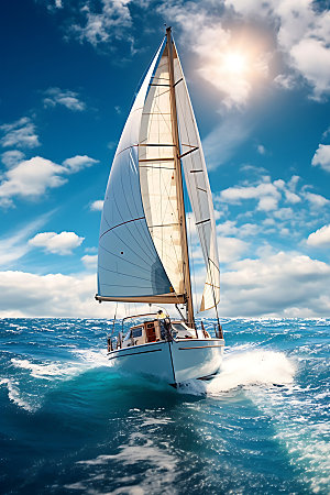 帆船航行航海素材