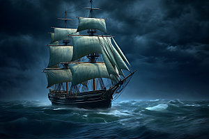 帆船航海航行素材
