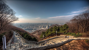 韩国旅游小长假摄影图