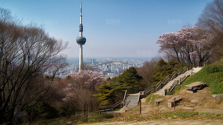 韩国出国游度假摄影图