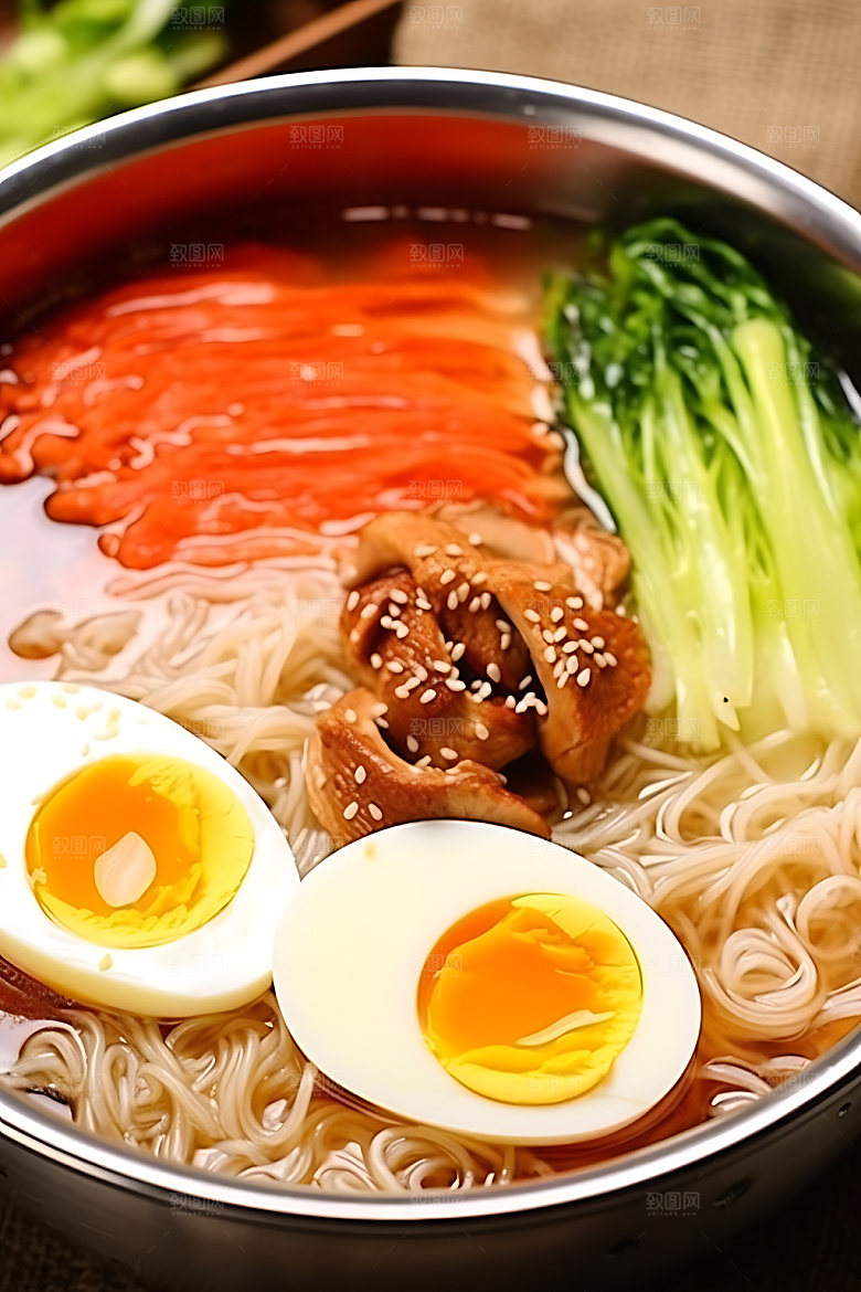 朝鲜冷面传统美食韩国料理摄影图