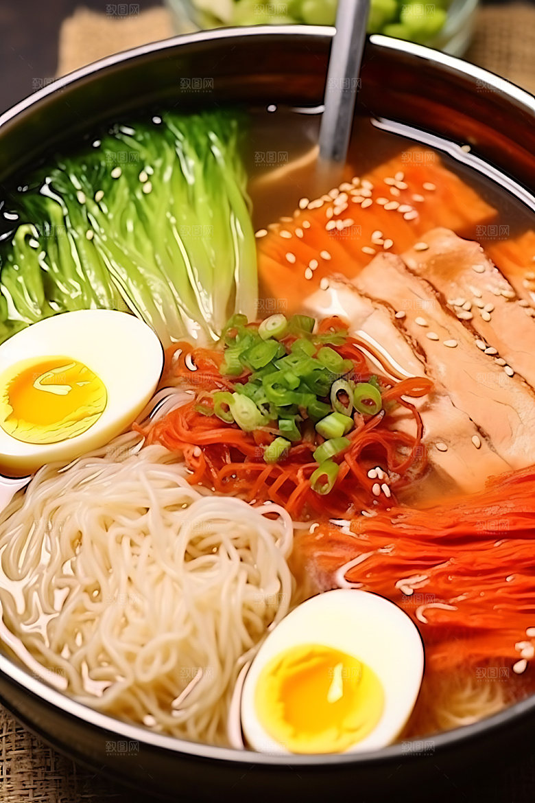 朝鲜冷面传统美食韩国冷面摄影图