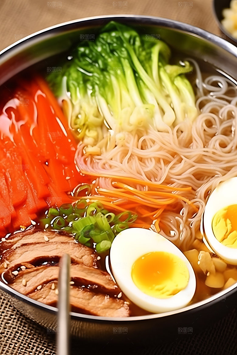 朝鲜冷面面条传统美食摄影图