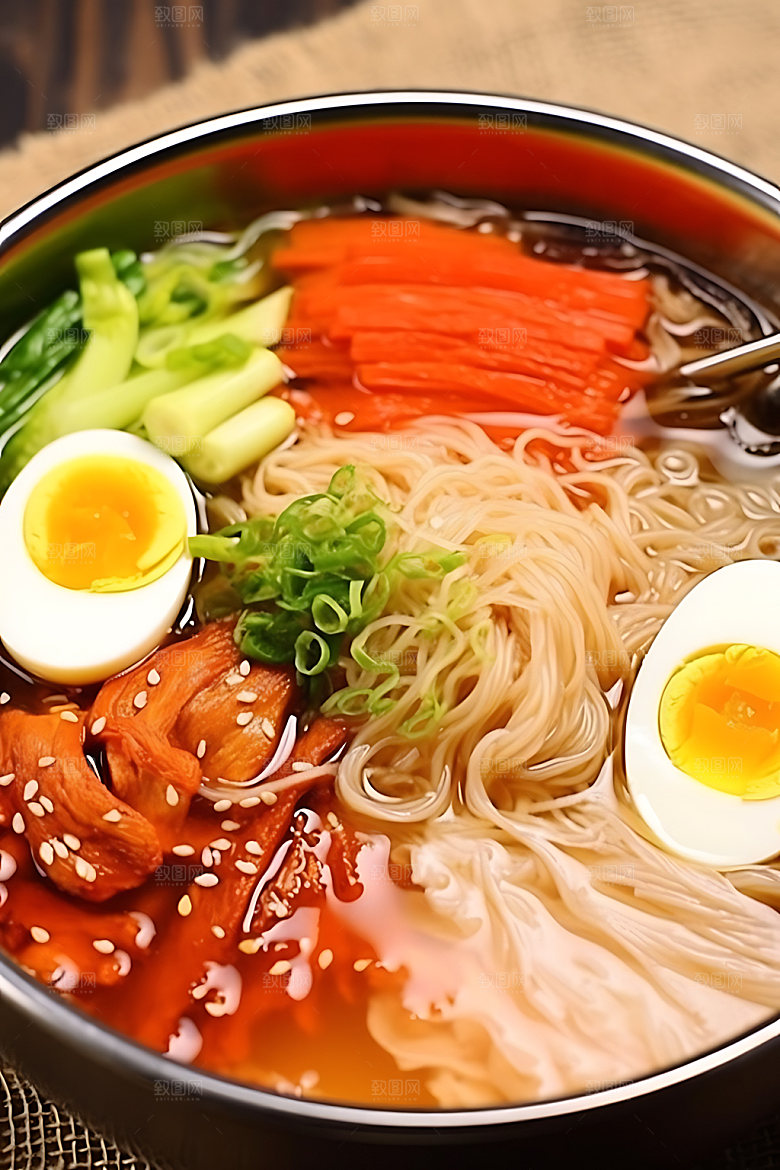 朝鲜冷面凉面韩国料理摄影图