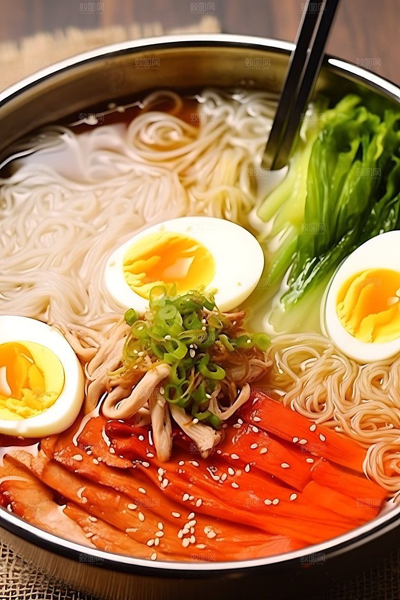 朝鲜冷面美味韩国料理摄影图