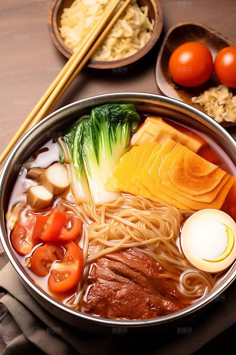 朝鲜冷面面条美味摄影图