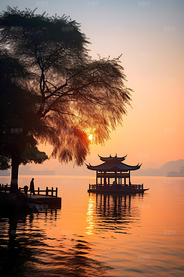 杭州旅游景点摄影图
