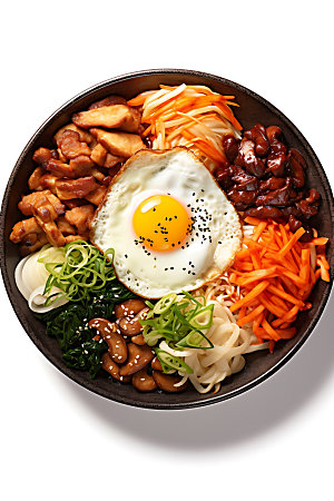 韩国料理美食石锅摄影图