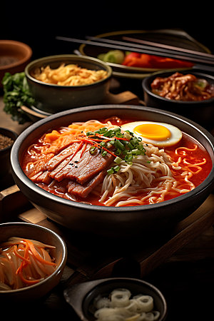 韩国料理石锅高清摄影图