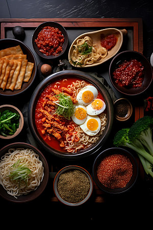 韩国料理高清石锅摄影图