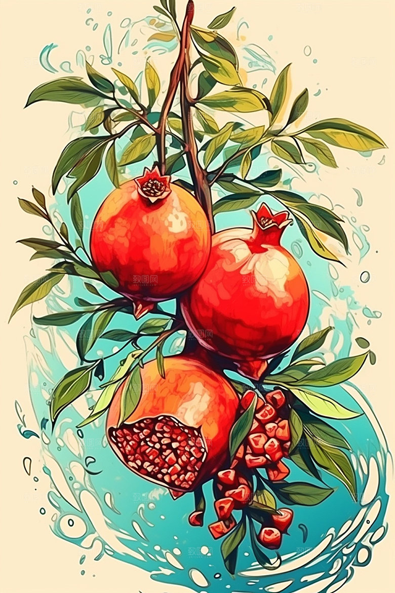 寒露精致秋天插画
