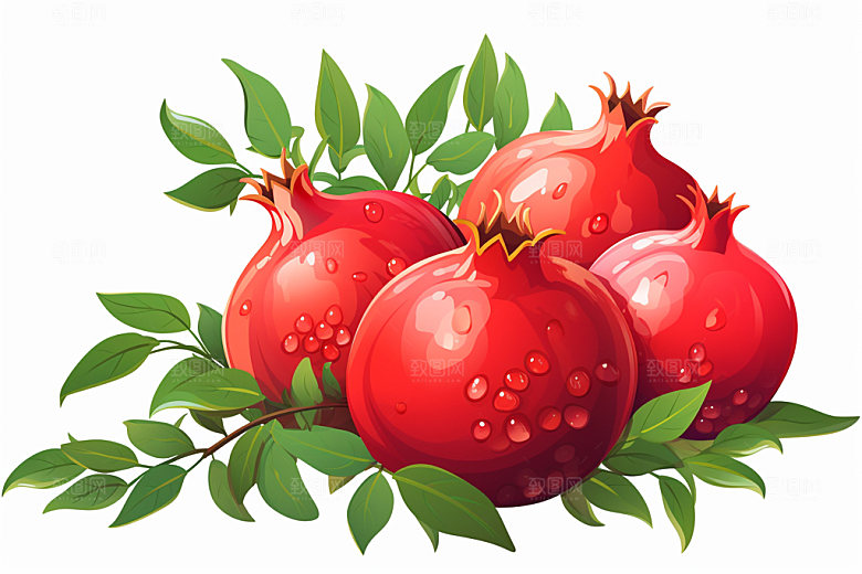 寒露自然手绘插画