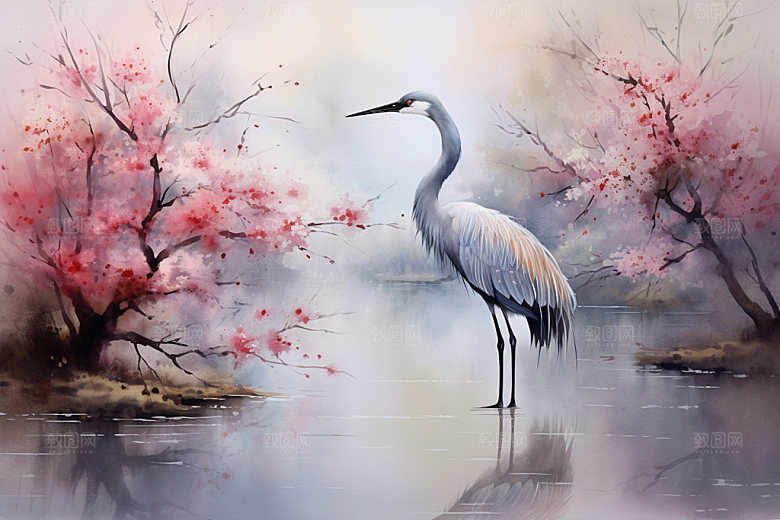 寒露传统文艺插画