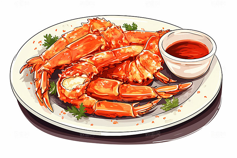 寒露手绘精致插画