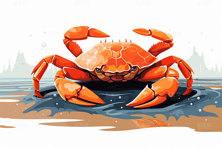 寒露节气手绘插画