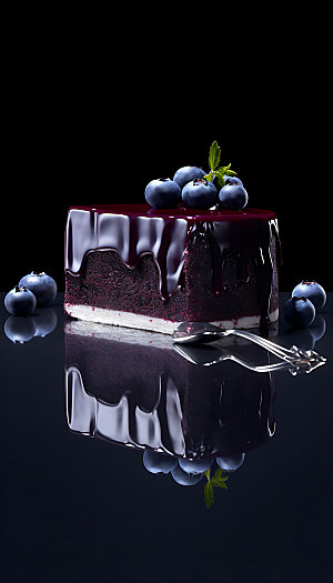 黑森林蛋糕特写巧克力蛋糕摄影图