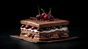黑森林蛋糕高清烘焙摄影图