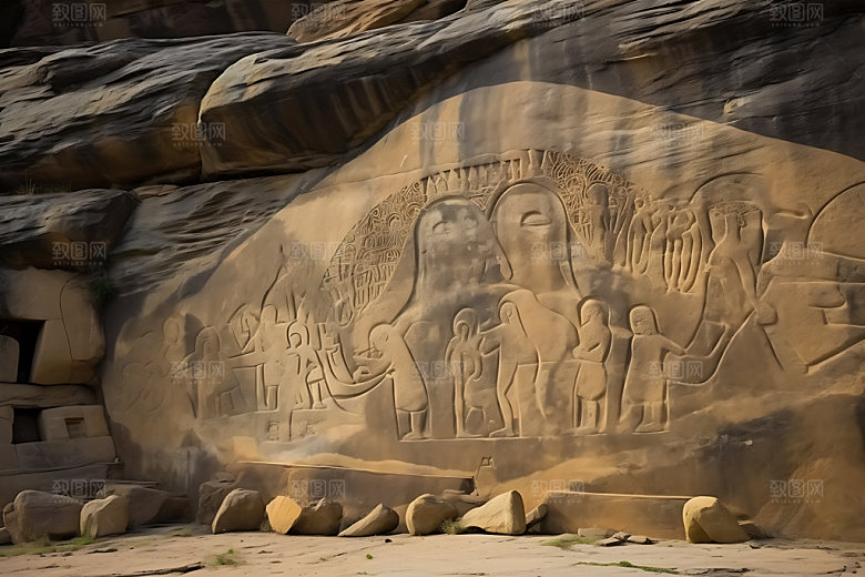 贺兰山岩画银川古迹旅游摄影图
