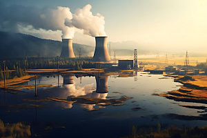 核能发电厂烟囱新能源工业基地