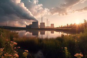 核能发电厂清洁能源新能源工业基地
