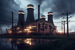 核能发电厂工厂环保工业基地