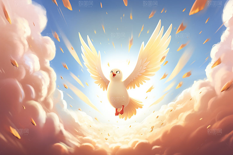 和平鸽象征高清插画