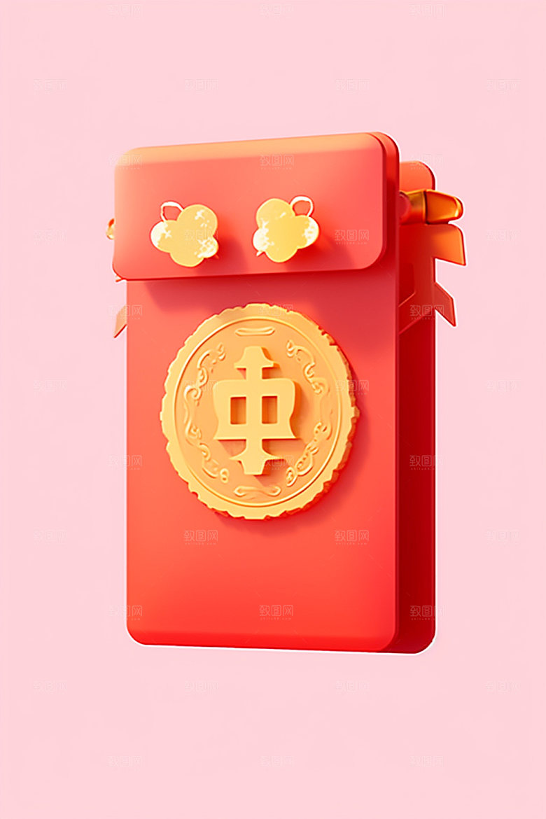 红包福利压岁钱元素