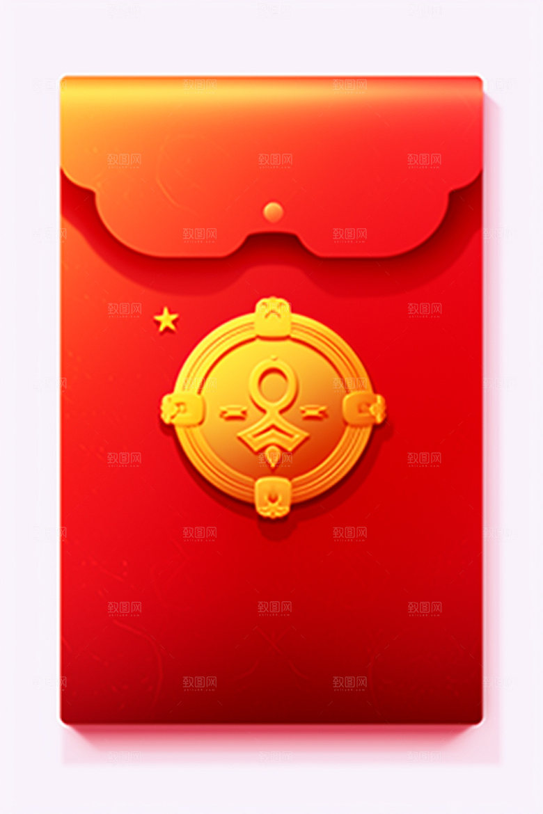红包福利压岁钱元素