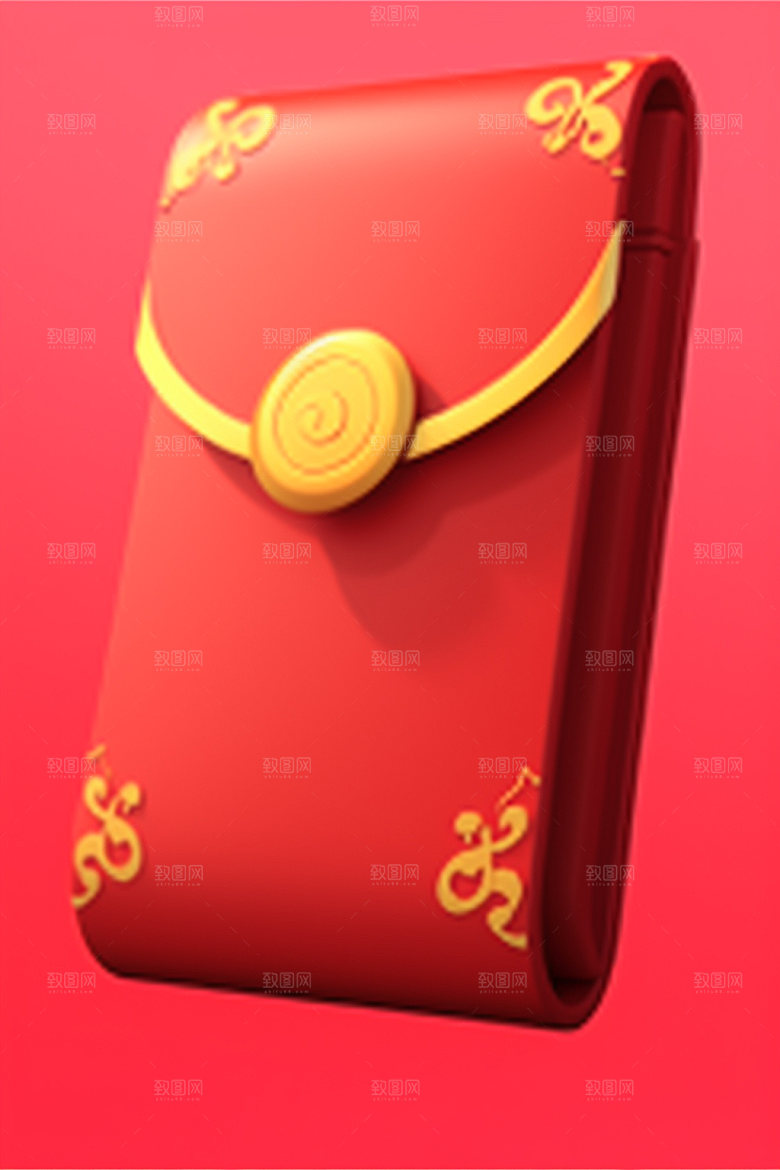 红包立体喜庆元素