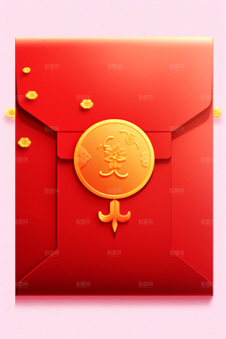 红包福利立体元素