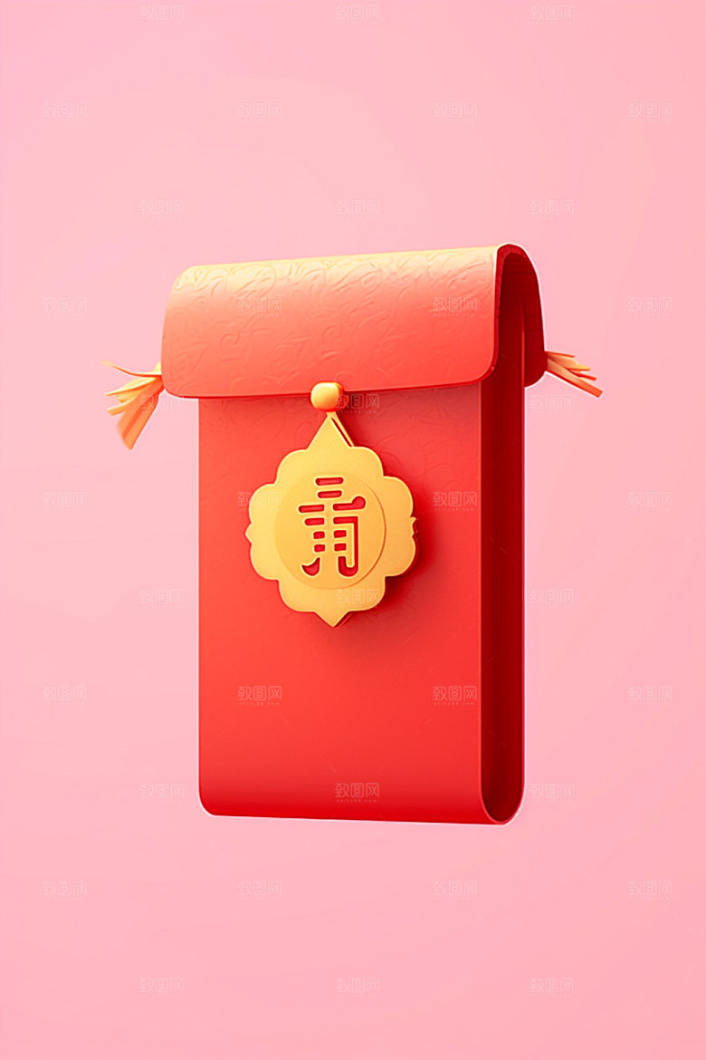 红包立体促销元素
