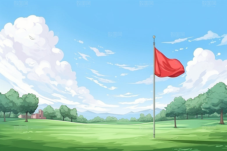 红旗国庆党建元素
