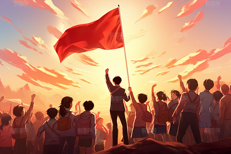 红旗红色团建元素
