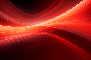 红色波浪线抽象背景图