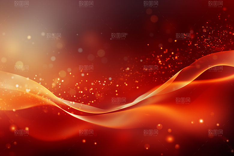 红色喜庆线条背景图