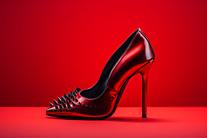 红色高跟鞋电商鞋类摄影图