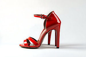 红色高跟鞋商品高清摄影图