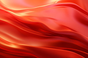 红色飘带抽象背景图