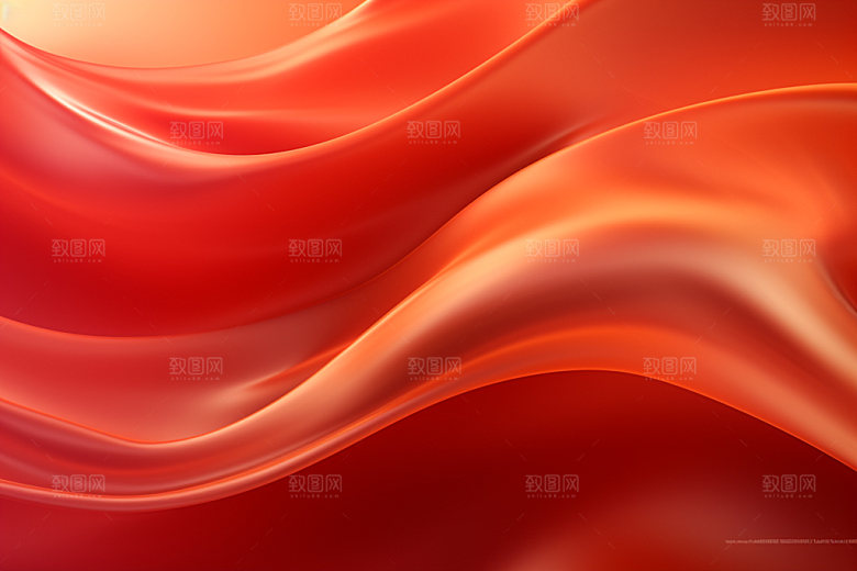 红色抽象线条背景图