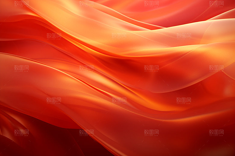 红色褶皱布纹背景图