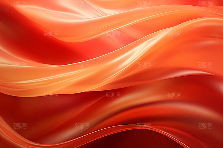 红色简约线条背景图