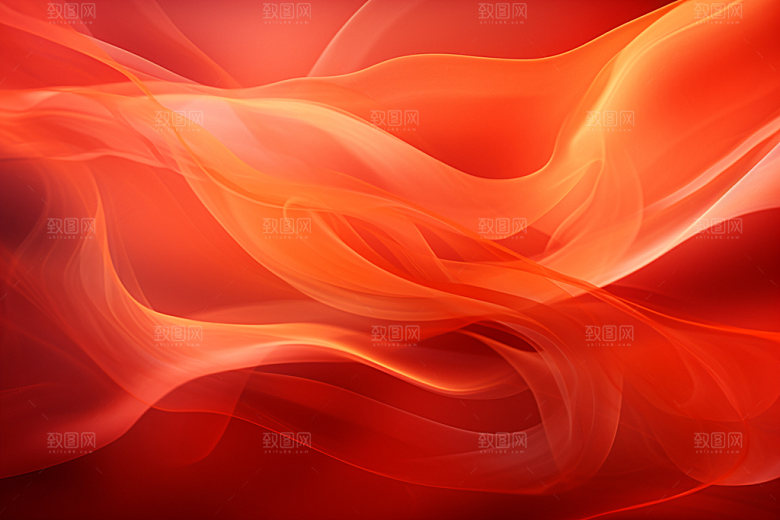 红色布纹飘带背景图