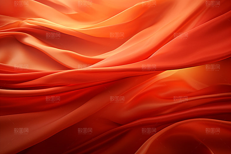 红色线条丝绸背景图