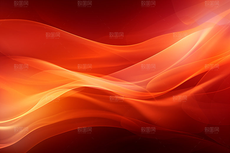 红色丝绸线条背景图