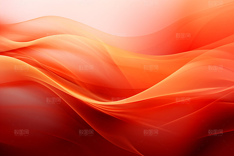 红色褶皱线条背景图