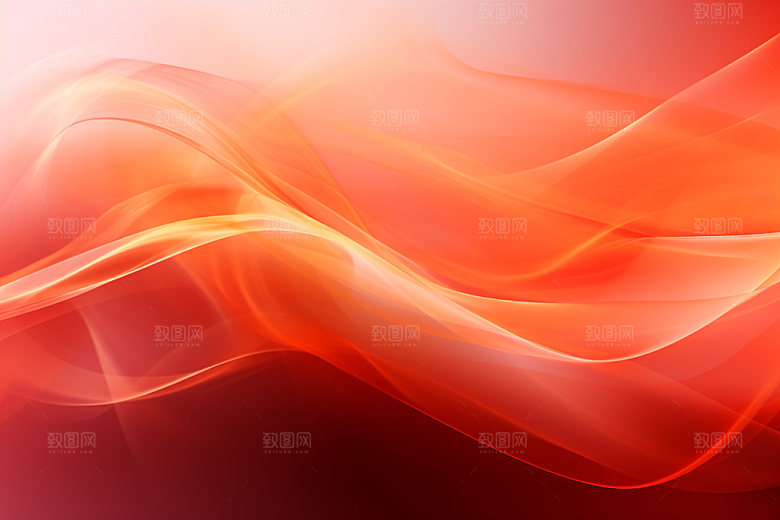 红色抽象丝绸背景图