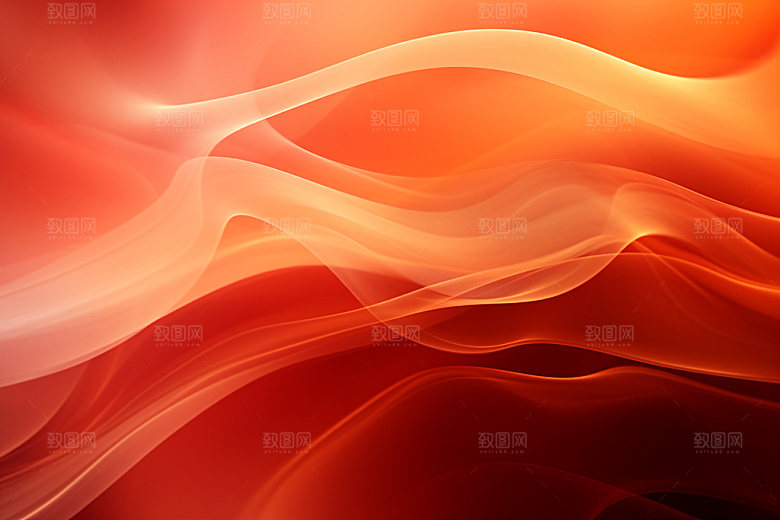 红色线条飘带背景图