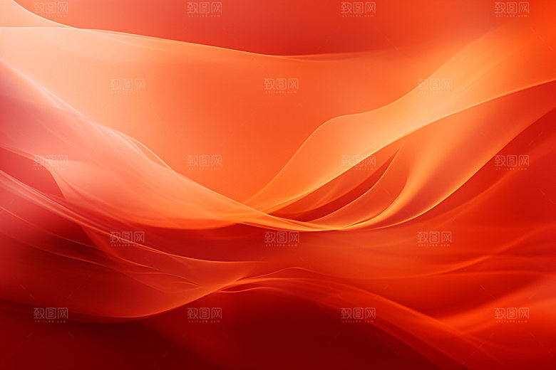 红色丝绸飘带背景图