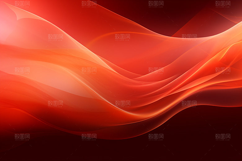 红色线条飘带背景图